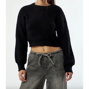 C296 LA Hearts Snug Waffle Knit Sweater PacSun Women’s Small NWT Cozy Casual Top